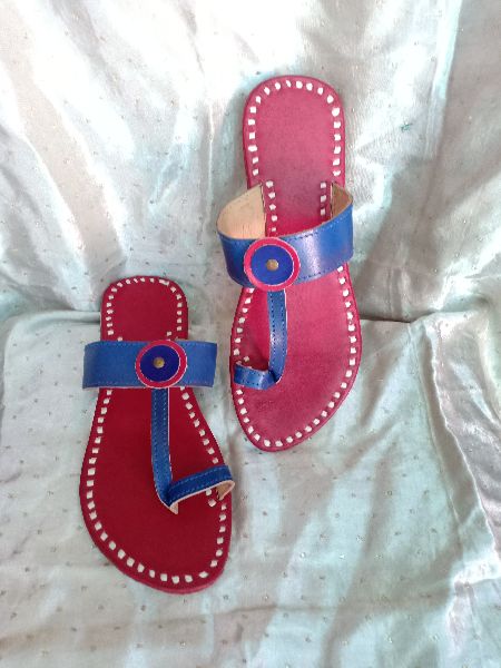 Ruby Indigo Red Chappal
